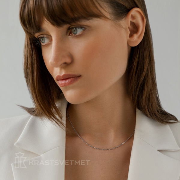 Цепь из платины, плетение «Кобра»